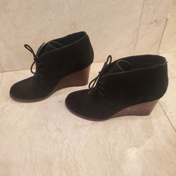 Lucky Brand Yamene Wedge Ankle Boots, Women's Size 9M, Black - Picture 2 of 6